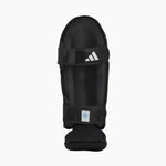 Protège-tibias avec semelle Adidas Pro Kickboxing WAKO Noir-blanc 