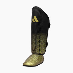 Protège-tibias avec parapied Adidas Pro Kickboxing WAKO Noir-or 