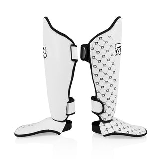 Protège-tibias Fairtex Compétition SP5 avec repose-pieds Blanc 