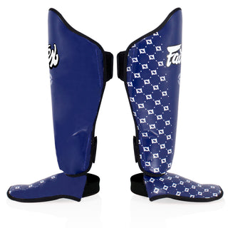 Protège-tibias Fairtex Compétition SP5 avec protège-pieds Bleu