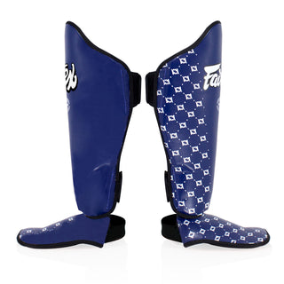 Protège-tibias Fairtex Compétition SP5 avec pare-pieds Bleu 