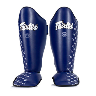 Protège-tibias Fairtex Compétition SP5 avec pare-pieds Bleu 