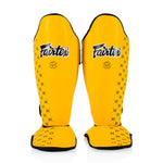 Protège-tibias Fairtex Compétition SP5 avec repose-pieds Jaune 