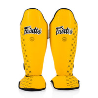 Protège-tibias Fairtex Compétition SP5 avec repose-pieds Jaune 