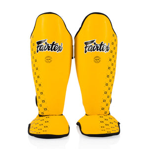 Protège-tibias Fairtex Compétition SP5 avec repose-pieds Jaune 