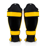 Protège-tibias Fairtex Compétition SP5 avec repose-pieds Jaune 