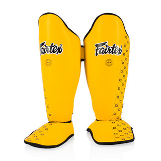 Protège-tibias Fairtex Compétition SP5 avec repose-pieds Jaune 
