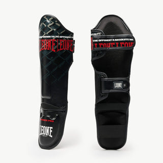 Protège-tibias Leone MMA Cage PT163 Gris foncé 