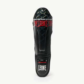 Protège-tibias Leone MMA Cage PT163 Gris foncé 