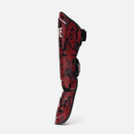 Protège-tibias Leone Urban Fighter PT118 camouflage rouge-noir 