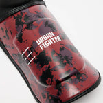 Protège-tibias Leone Urban Fighter PT118 camouflage rouge-noir 