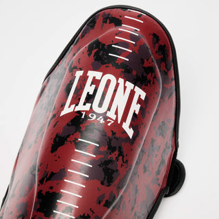 Protège-tibias Leone Urban Fighter PT118 camouflage rouge-noir 