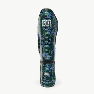 Protège-tibias Leone Urban Fighter PT118 camouflage bleu-vert 