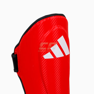 Protège-tibias avec parapet Adidas Pro Kickboxing WAKO Rouge-blanc 