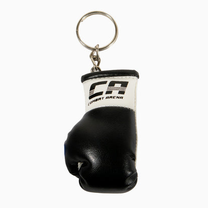 Porte-clés Gant De Boxe Argenté Avec Gravure Personnalisée Sur Médaille