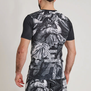 Rashguard Leone IUTER Barbed Wire AB06IU Nero-Combat Arena