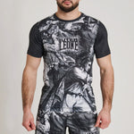 Rashguard Leone IUTER Barbed Wire AB06IU Nero-Combat Arena