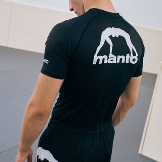 Rashguard Manto Logo Manches courtes double Noir 