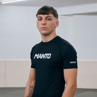 Rashguard Manto Logo Manches courtes double Noir 