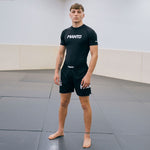 Rashguard Manto Logo Manches courtes double Noir 