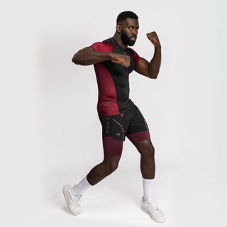 Rashguard Venum Assassin's Creed Shadows maniche corte Rosso-nero-Combat Arena