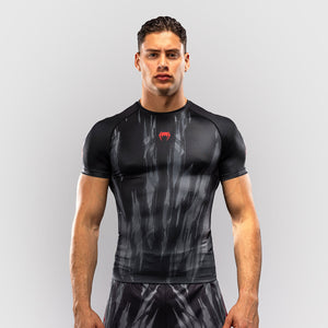 Rashguard Venum Demon manches courtes Noir-gris-Combat Arena