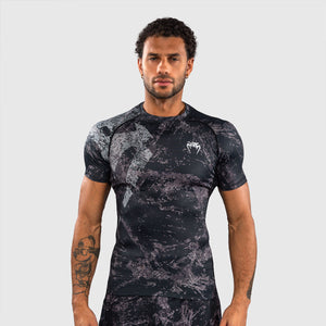 Rashguard Venum Rage & Workout manches courtes Noir-gris-Combat Arena