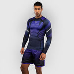 Rashguard Venum Tekken 8 Kazuya maniche lunghe Nero-viola-Combat Arena