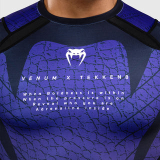 Rashguard Venum Tekken 8 Kazuya maniche lunghe Nero-viola-Combat Arena