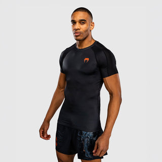 Rashguard Venum Thunder Dragon maniche corte Nero-Combat Arena
