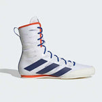 Chaussures de boxe Adidas Box Hog 4 Blanc-bleu 