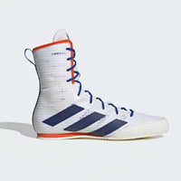 Chaussures de boxe Adidas Box Hog 4 Blanc-bleu 