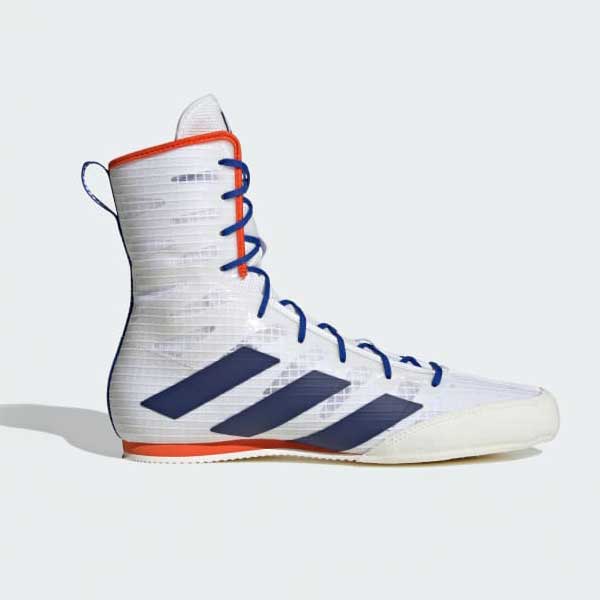 Chaussures de boxe Adidas Box Hog 4 Blanc-bleu 