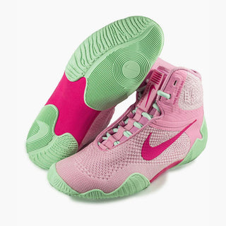 Chaussures de lutte-Wrestling Nike Tawa Rose-vert-Combat Arena