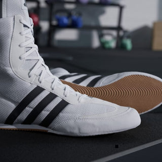 Chaussures de boxe Adidas Box Hog 2 Blanc-noir 