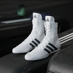 Chaussures de boxe Adidas Box Hog 2 Blanc-noir 