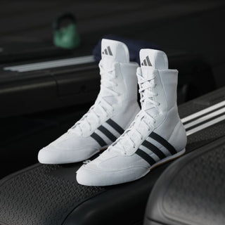 Chaussures de boxe Adidas Box Hog 2 Blanc-noir 