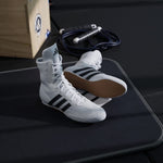 Chaussures de boxe Adidas Box Hog 2 Blanc-noir 