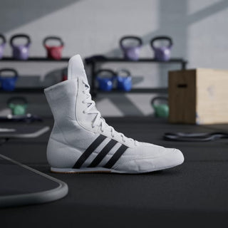 Chaussures de boxe Adidas Box Hog 2 Blanc-noir 