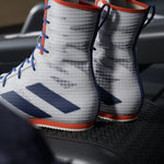 Chaussures de boxe Adidas Box Hog 4 Blanc-bleu 