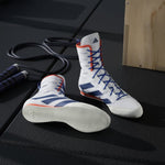 Chaussures de boxe Adidas Box Hog 4 Blanc-bleu 
