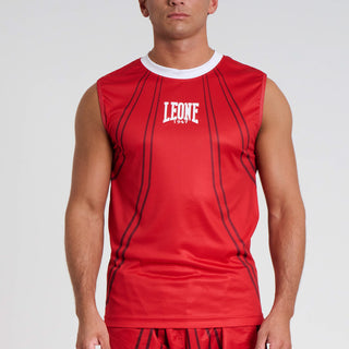 T-shirt technique Sans manches WAKO Leone AB995 Rouge-Combat Arena