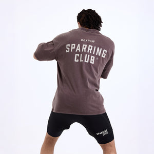 T-shirt Boxraw Sparring Club Oversize Marron
