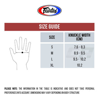 Gants de sac Fairtex TGO3 Noir 