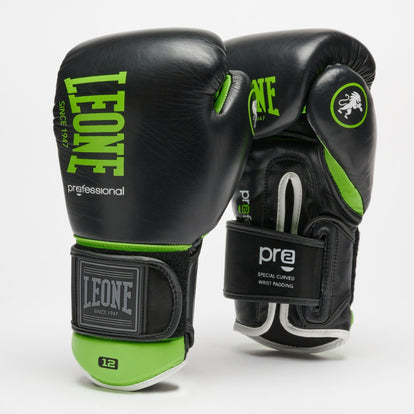 Gants De Boxe Sparring Cuir De Vache Pro, Personnalisables (vert Armée), 6-22 Oz, à Lacets - Neufs