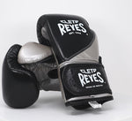 Gants de boxe Cleto Reyes Entraînement de haute précision CE7 Noir-Argent