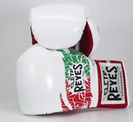 Gants de boxe Cleto Reyes Safetec CB4 Mexican White-Red avec lacets