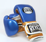 Gants de boxe Cleto Reyes Sparring CE6 Bleu saphir Or