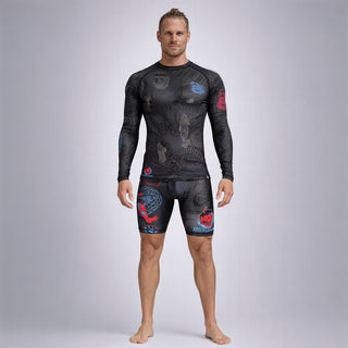 Rashguard Half Sumo Black Mamba Neon manches longues 