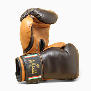 Gants de boxe Di Nardo avec velcro 14 Oz Marron-cognac 